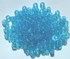 200 4x6mm Transparent Aqua Acrylic Crow Beads